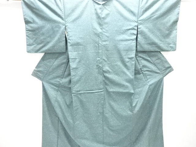 アンティーク　無形文化財本場牛首紬のり散らし模様着物